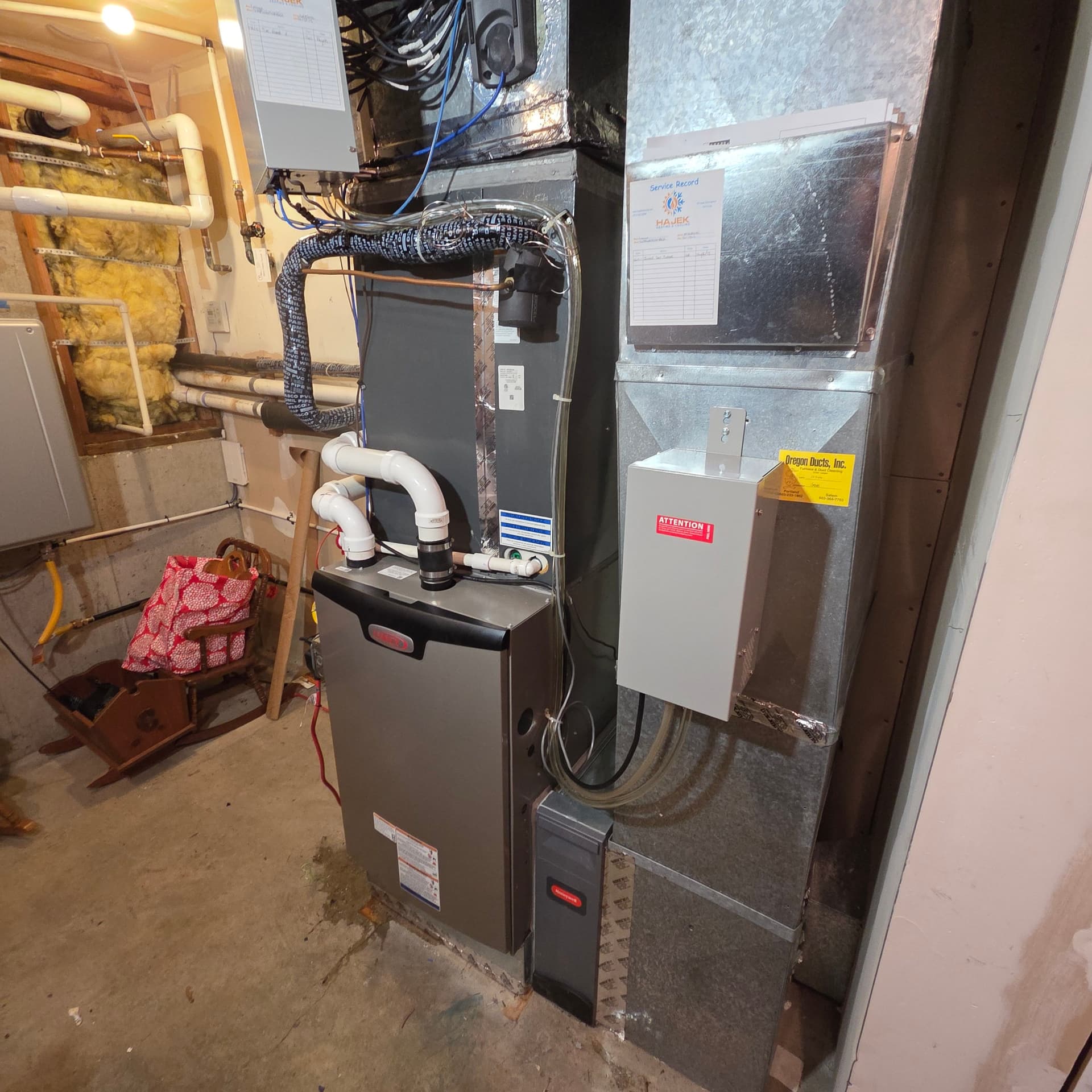 Lennox SLP99 Furnace Install in a Basement Utility Space image