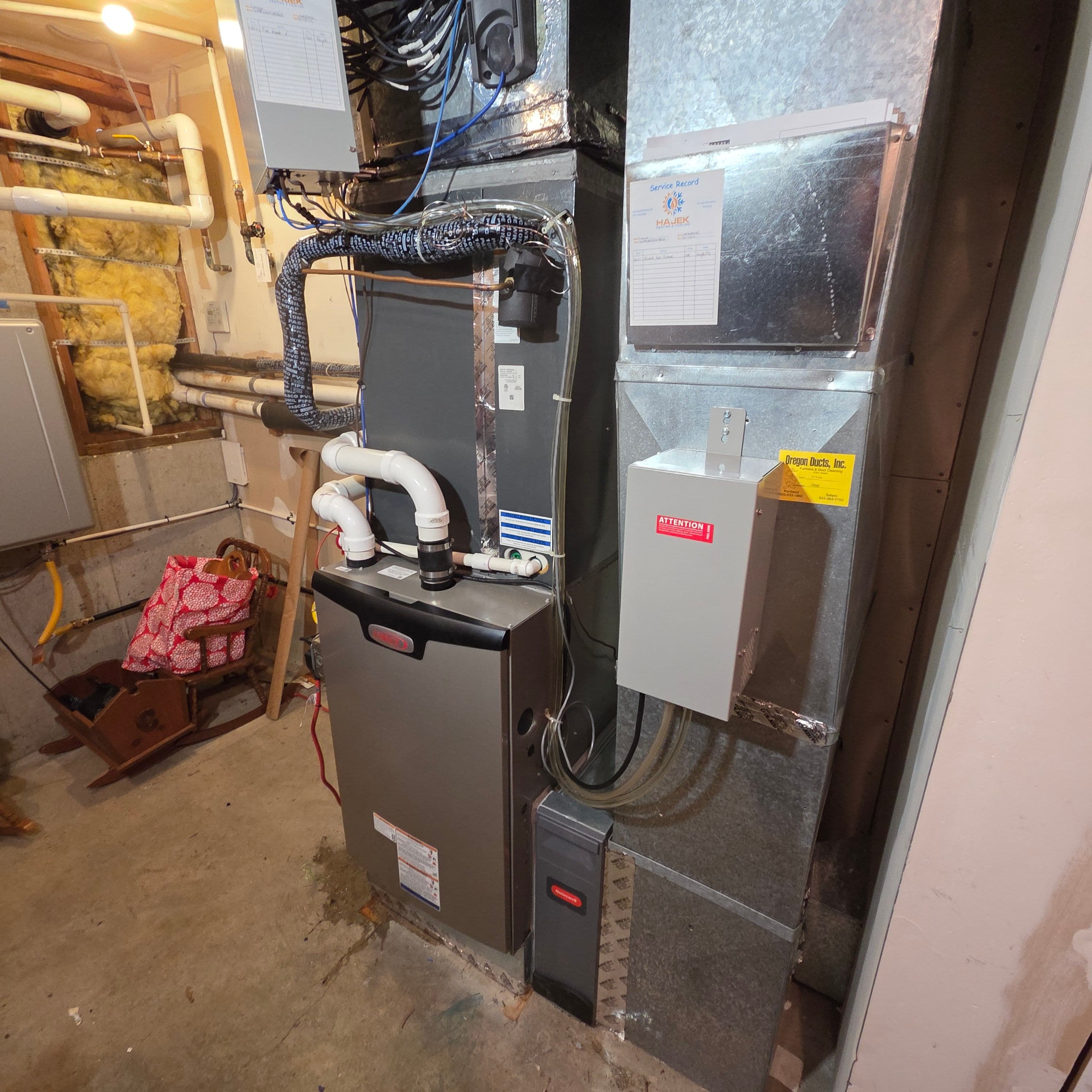 Project Lennox SLP99 Furnace Install in a Basement Utility Space image