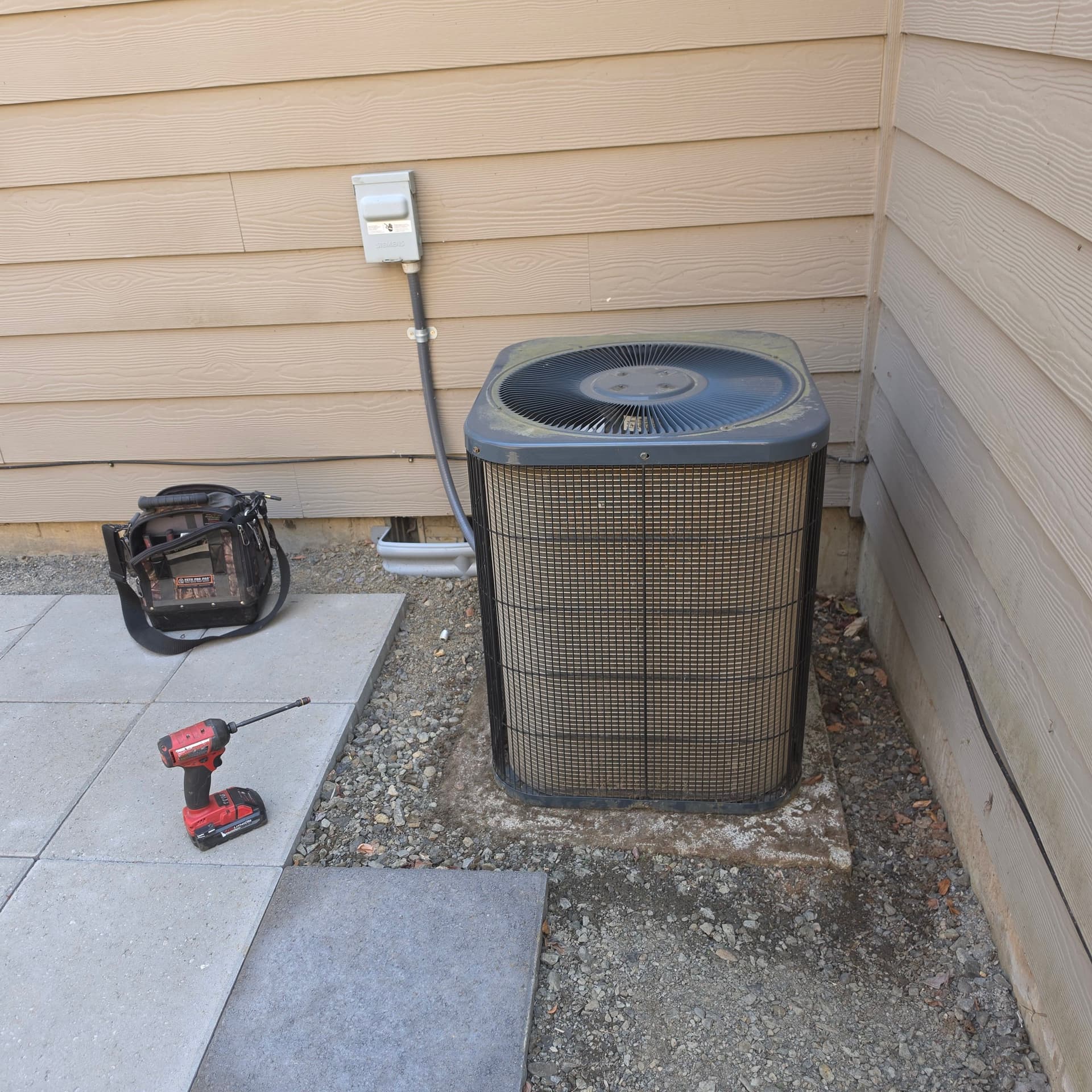Gallery photos for Low Refrigerant Diagnosis on a Trane AC Unit in Salem: Image #1