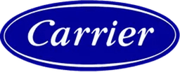 Carrier logo on blue background, representing a leading HVAC solutions provider.