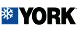 York logo featuring a snowflake symbol, representing HVAC solutions and services.